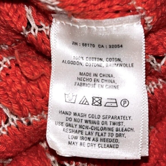 Anthropologie MOTH Crochet Tunic Top Coral Cream Long Sleeve Boho Womens Size XS - Picture 6 of 7